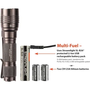 Streamlight ProTac HL-X 1000 Lumen Multi-Fuel Tactical Flashlight Black (88065) - view 3