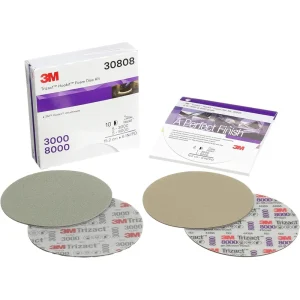 3M 6″ 2/Kit 3000 & 8000 Grit Trizact Hookit Foam Disc Kit (30808)