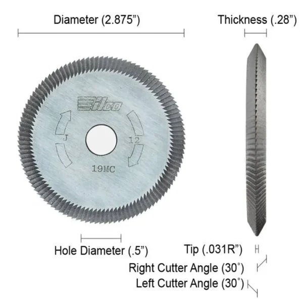 Ilco 3.875″ 19MC Key Machine Replacement Milling Cutter (BC0015XXXX)