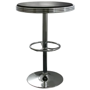 AmeriHome Soda Fountain Style Bar Table – Black (SFTABLE)