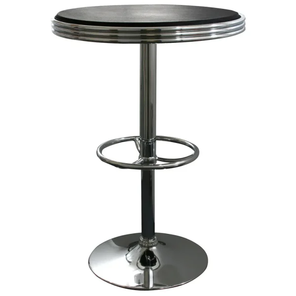 AmeriHome Soda Fountain Style Bar Table – Black (SFTABLE)