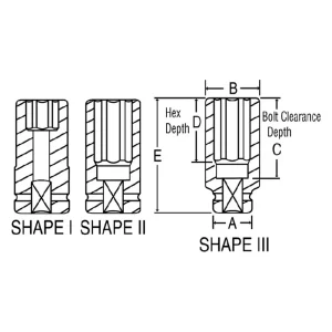 Grey Pneumatic 1-1/2″ Drive 30 Mm 6-Point Deep Impact Socket (6030MD) - view 2