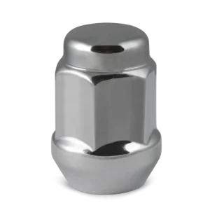 RHI Automotive 14X1.5 Closed End Bulge Acorn (18 Point) 6 Lug 35mm/1.38″ Chrome 20 Lugs, 4 Locks, 1 Key (8444K6-C)