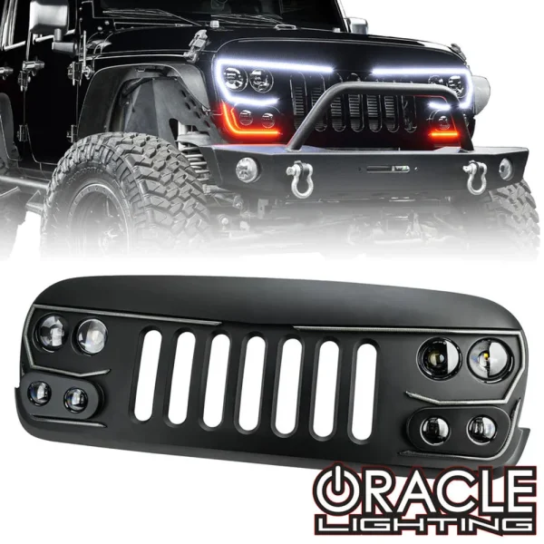 Oracle Lighting VECTOR™ Series Full LED Grill 2007-2018 Jeep Wrangler JK (5817-PRO)