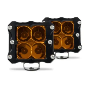 Heretic Quattro Amber LED Pod Light – 2 Pack – Combo (HRTC52221)