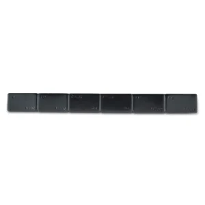 Mr. Lugnut 1/2 oz Black Steel Stick-On Wheel Weights 30 Strips 3 oz Each Strip (WW-050BS)