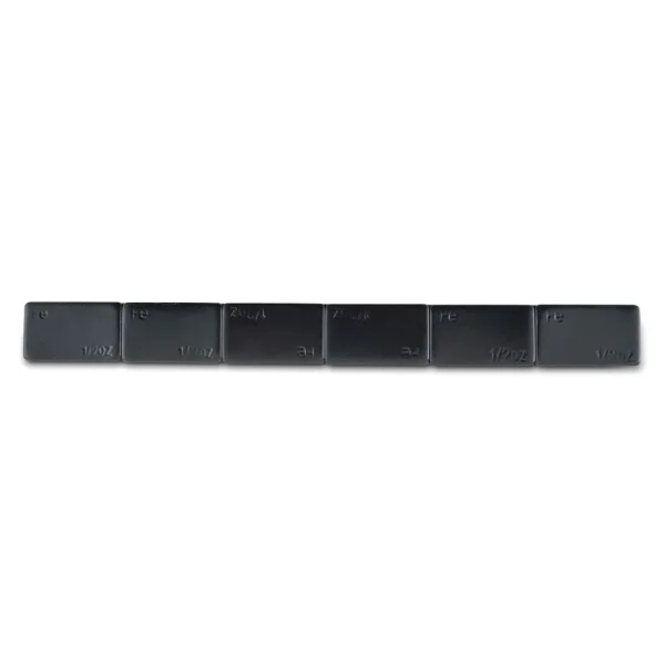 Mr. Lugnut 1/2 oz Black Steel Stick-On Wheel Weights 30 Strips 3 oz Each Strip (WW-050BS)