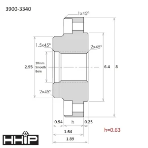 HHIP UNTHREADED BACKPLATE/ADAPTER FOR 8″ CHUCKS (3900-3340) - view 3