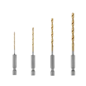 4 PC. Titanium Drill Bit Set