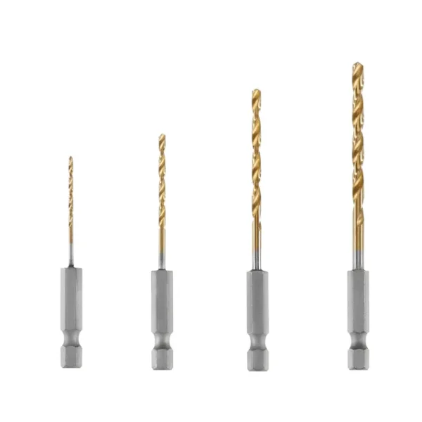 4 PC. Titanium Drill Bit Set