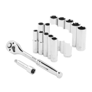 18 PC. 3/8″ Deep Drive Socket Set with Ratchet - view 2