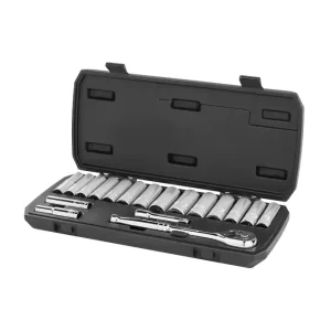 18 PC. 3/8″ Deep Drive Socket Set with Ratchet - view 3
