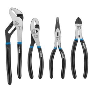 4 PC. Pliers Set w/ 10″ Groove Joint, 8″ Slip Joint, 8″ Long Nose & 8″ Diagonal