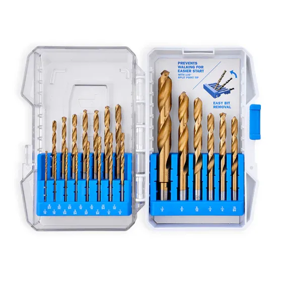 21 PC. Titanium Drill Bit Set