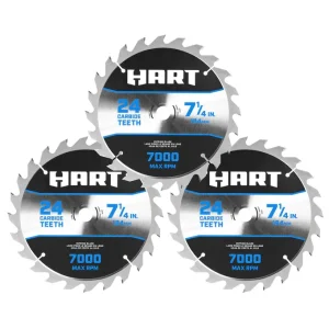 7-1/4″ 24T Miter Saw Blades – 3 Pack
