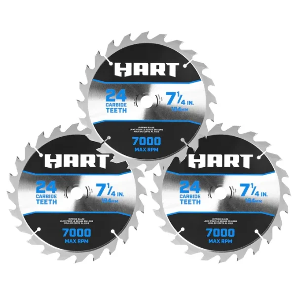 7-1/4″ 24T Miter Saw Blades – 3 Pack