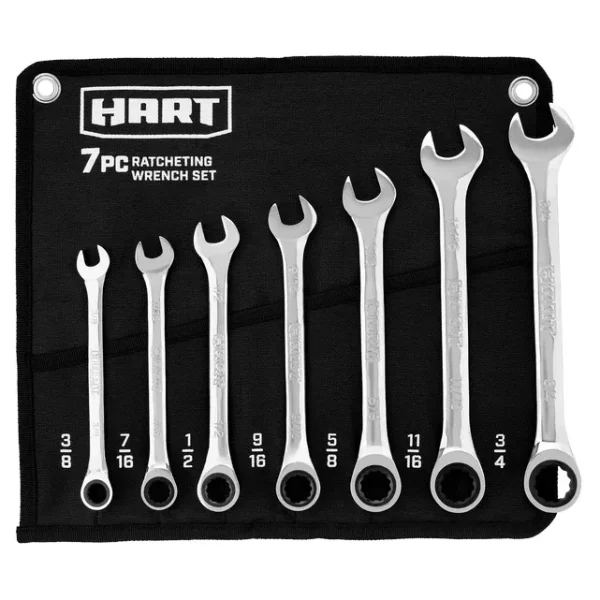 7 PC SAE Ratcheting Wrench Set