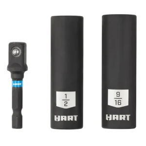 3PC Deep Well Impact Socket Set
