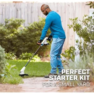 20V 10″ String Trimmer & Bazooka Blower Combo Kit - view 2
