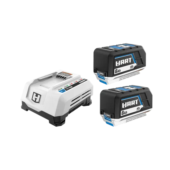 40V 6.0Ah Batteries 2-Pack + Rapid Charger