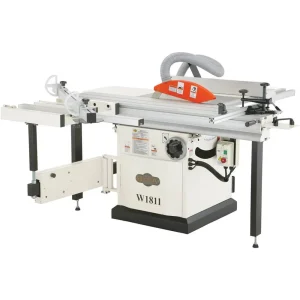 Shop Fox 5 HP 10-Inch Sliding Table Saw with Scoring Blade and Large Guard (W1811)