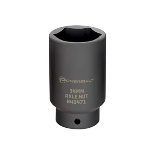 Powerbuilt 648471 Alltrade 1/2″ Dr x 34mm Axle Nut Socket