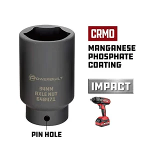Powerbuilt 648471 Alltrade 1/2″ Dr x 34mm Axle Nut Socket - view 3