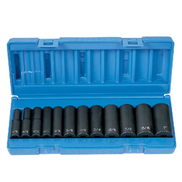 Grey Pneumatic 3/8″ Drive 12 Piece Deep Set – 12 Point (1202D)
