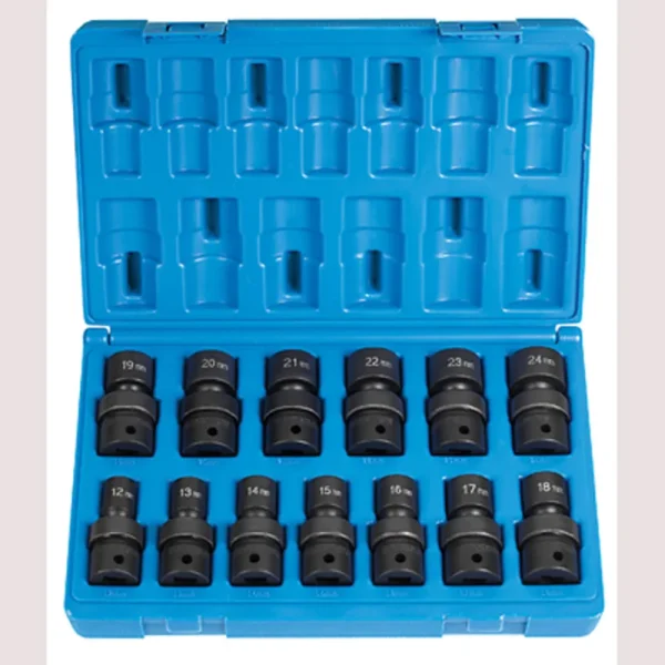 Grey Pneumatic 1/2″ Dr. 13pc Standard Length Metric Univ. Set (1313UM)