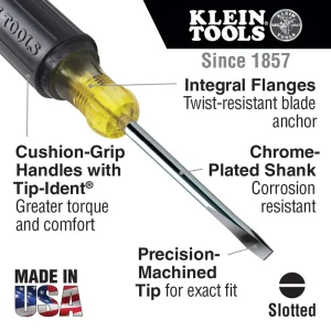 Klein Tools 600-6 5/16 in. Flat Head Screwdriver with 6 in. Square Shank - view 2