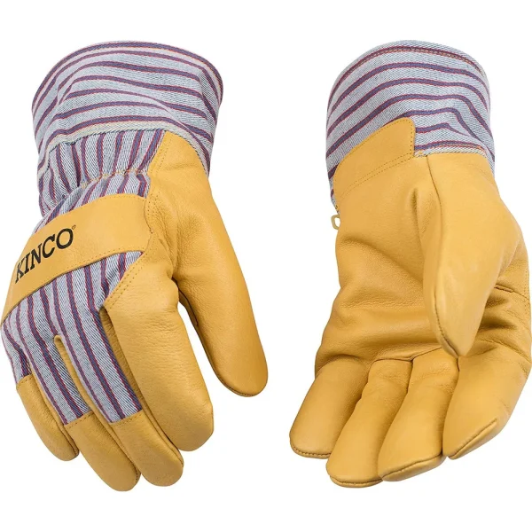 Kinco 1927-L Men’s Lined Grain Pigskin Gloves, Heat Keep Lining, Large, Golden