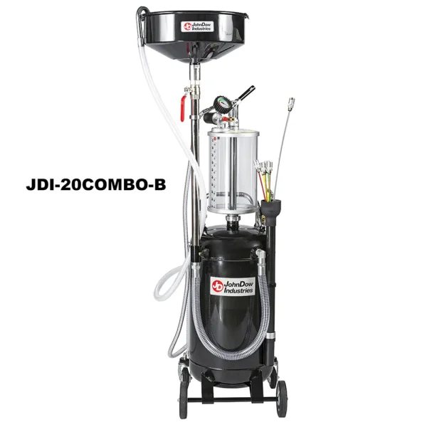 John Dow 20-Gallon Fluid Evacuator & Oil Drain with Bowl (JDI-20COMBO-B)