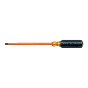 Klein Tools 605-7-INS Insulated 1/4-Inch Cabinet Tip Screwdriver, 7-Inch