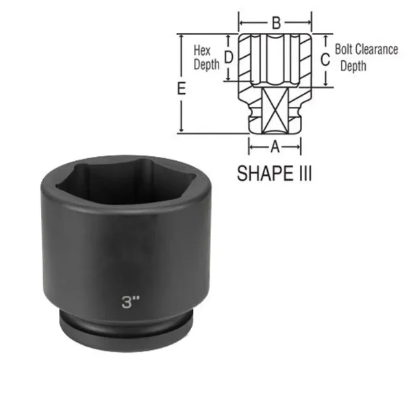 Grey Pneumatic 1″ Drive x 4-1/4″ Standard (4136R)