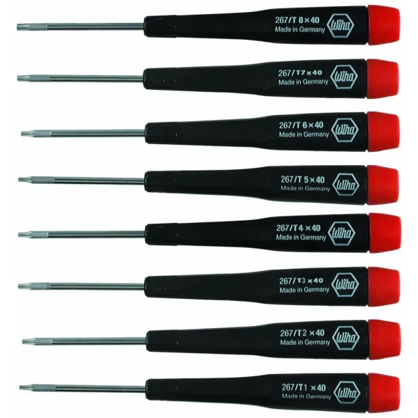 Wiha Precision Torx Screwdriver Set, T1-T8, 8-Piece (26791)