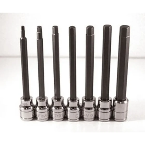 ATD Tools 13786 Extra Long Sae Hex Bit Socket Set, 7 pc.