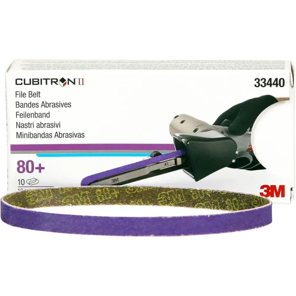 3M 3/8″ X 13″ 80+ Grit Cubitron II File Belt 786F (33440)