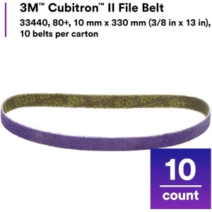3M 3/8″ X 13″ 80+ Grit Cubitron II File Belt 786F (33440) - view 2