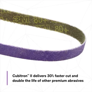 3M 3/8″ X 13″ 80+ Grit Cubitron II File Belt 786F (33440) - view 3