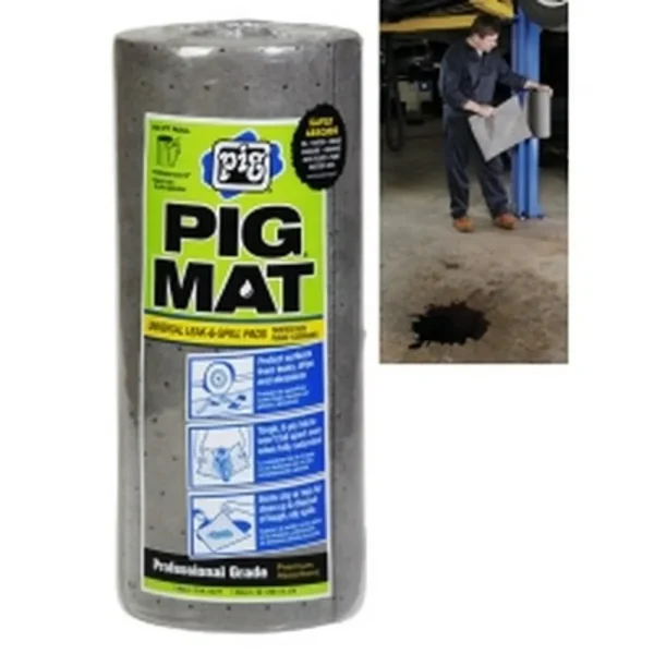 New Pig PIG Mat Absorbent Rolls 15″ x 50′ 60-Pack 8-Layer Polypropylene (25201)
