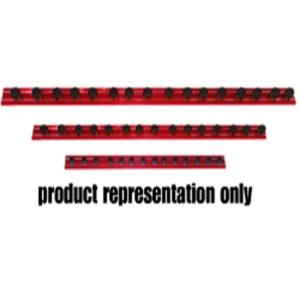 VIM Tools Red Magrail Magnetic Socket Holder with 12 – 1/2″ Studs (MR12R12C)