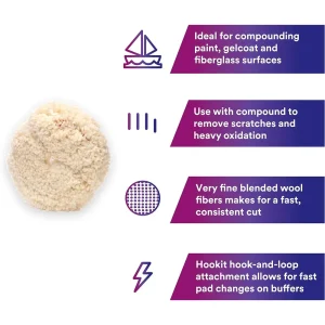 3M 9″ Hookit Plus Compounding Pad (05711) - view 4
