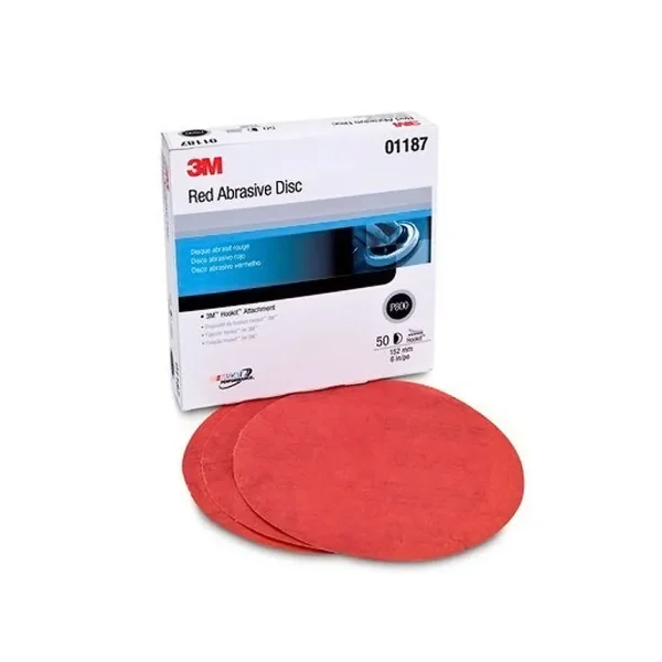 3M Red Abrasive 6″ Hookit Discs