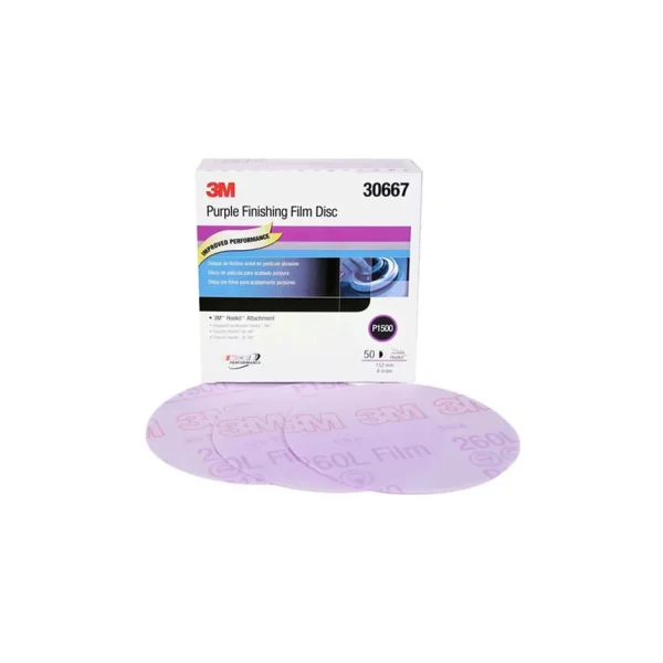 3M 3″ Hookit Purple Finishing Film Discs