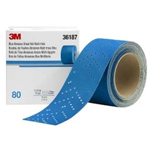 3M Hookit 2-3/4″ x 13yd Blue Abrasive Multi-Hole Sheet Rolls