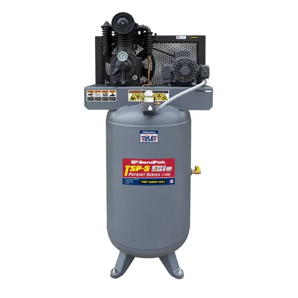 BendPak Elite™ Air Compressor, 5 HP, 80-Gallon Vertical Tank, 60 Hz, 1-Phase – TS-580V-601