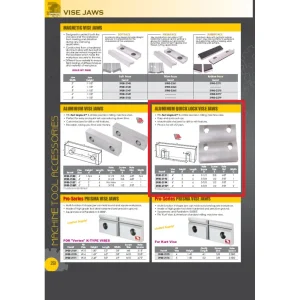HHIP 4(L) X 2(H) X 1(W) QUICK-LOK ALUMINUM VISE JAWS (3900-2191) - view 3