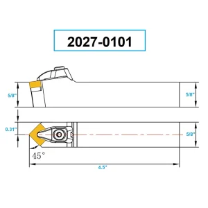 HHIP MSDNN 10-3B TURNING TOOL HOLDER – NEW RIGID CLAMP DESIGN (2027-0101) - view 2