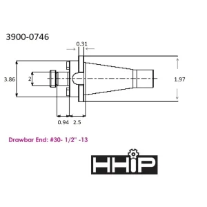 HHIP #30 NMTB X 2″ SHELL END MILL HOLDER (3900-0746) - view 4