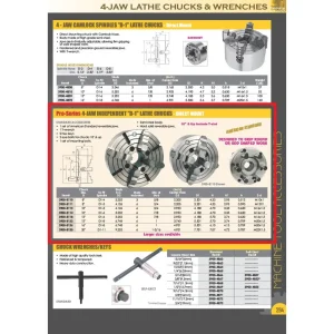 GATOR 16″ 4-JAW D1-8 INDEPENDENT LATHE CHUCK (3900-8126) - view 4